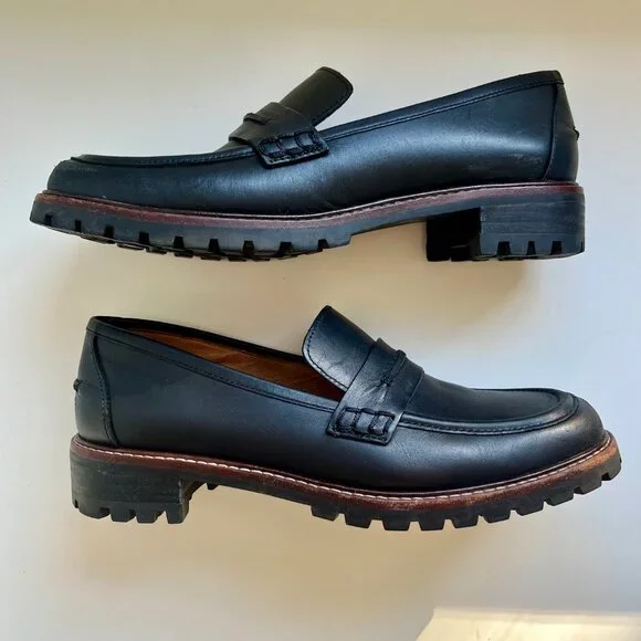 Madewell The Corinne Lug Sole Leather Loafers in Black | Size 7.5 - Picture 3 of 9